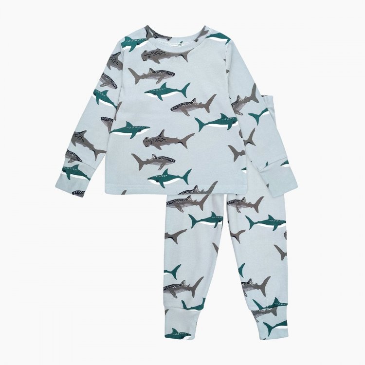 Пижама Mjolk Акулы (голубой с принтом) 111476 Mjolk 27 519 