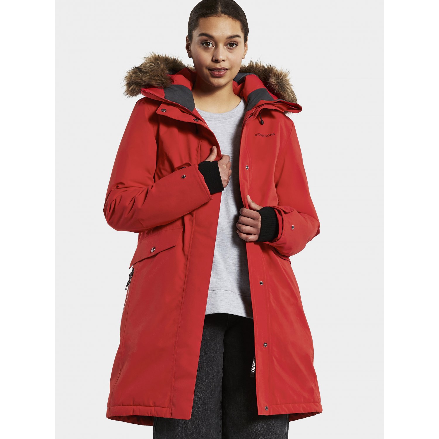 Куртка женская ERIKA PARKA (классический красный) Didriksons 503816 463 для  девочек: купить в Москве куртка зима Didriksons