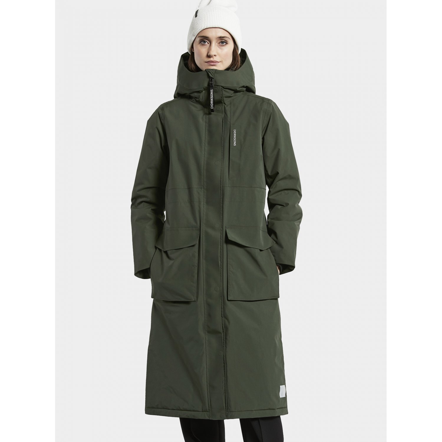 Куртка женская LEYA LONG PARKA (тёмно-зелёный) Didriksons 503877 300 для  девочек: купить в Москве куртка зима Didriksons