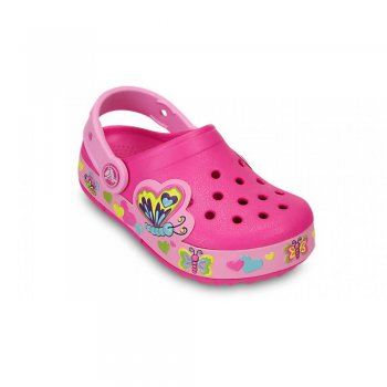 Сабо с огоньками CrocsLights Butterfly (розовый с бабочкой) 16093 Crocs 15685-6L4 