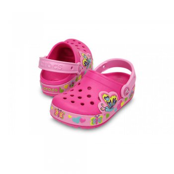 Фото 3 Сабо с огоньками CrocsLights Butterfly (розовый с бабочкой) 16093 Crocs 15685-6L4