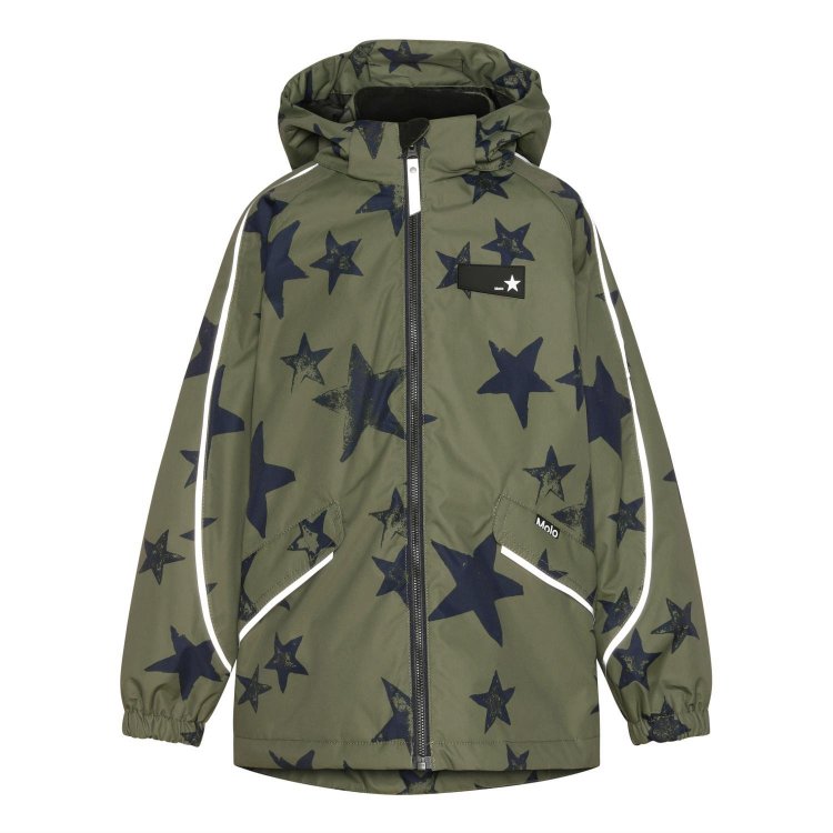 Molo Куртка демисезонная Heiko Carbon Star (зеленый со звездами)