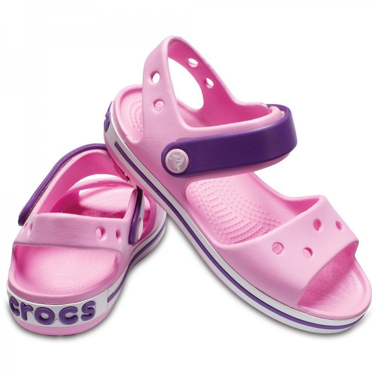 Фото 2 Сандалии Crocs Crocband Sandal Kids (розовый) 46723 Crocs 12856-6AI