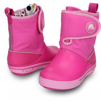 Фото 4 Сапожки с липучкой Crocband Gust Boot (розовый) 37465 Crocs 12905 6L4
