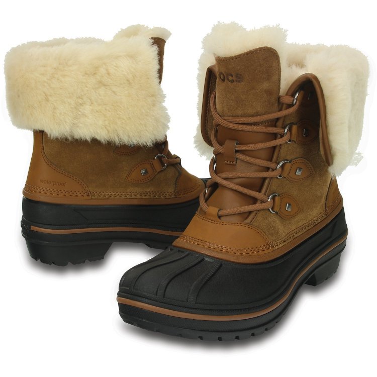 Фото 2 Ботинки женские AllCast II Luxe Boot W (коричневый) 48144 Crocs 203431-209