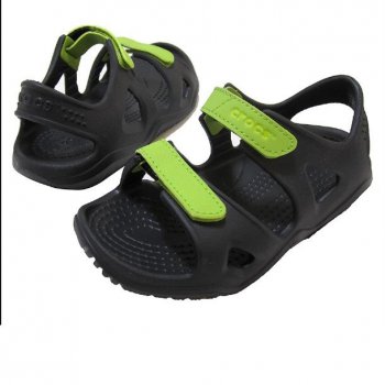 Фото 3 Сандалии Crocs Swiftwater River Sandals (черный с лаймом) 49329 Crocs 204988-09W