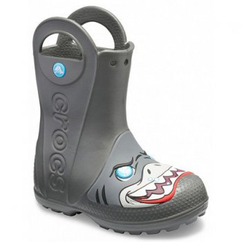 Сапоги Crocs FL Creature Rain Boot (серый с акулой) 48151 Crocs 205350-0DA 