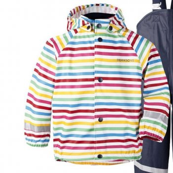 Уценка, куртка от комплекта прорезиненный Slaskeman (разноцветная полоска) 52748 Didriksons 502369 947 UK-130 