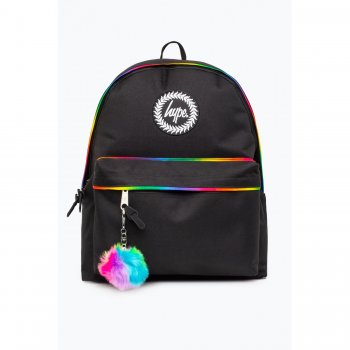 Hype Рюкзак с брелком RAINBOW PIPE (черный с радужной окантовкой)