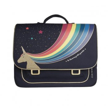 Портфель It Bag Midi  Unicorn Gold (темно-синий с радужным единорогом) 51825 Jeune Premier ITD 20129 