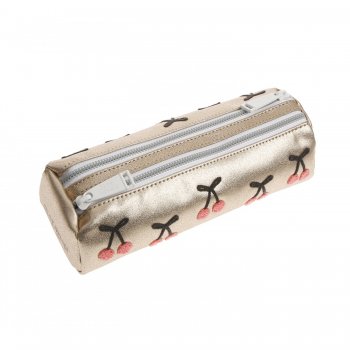 Фото 2 Пенал Jeune Premier Pencil Case Double Cherry Pompon (золотой с вишенками) 51845 Jeune Premier PD 020127