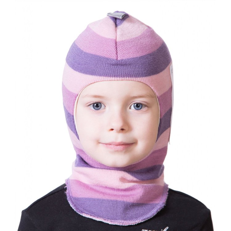 Kivat Шапка-шлем (розовый в полоску)