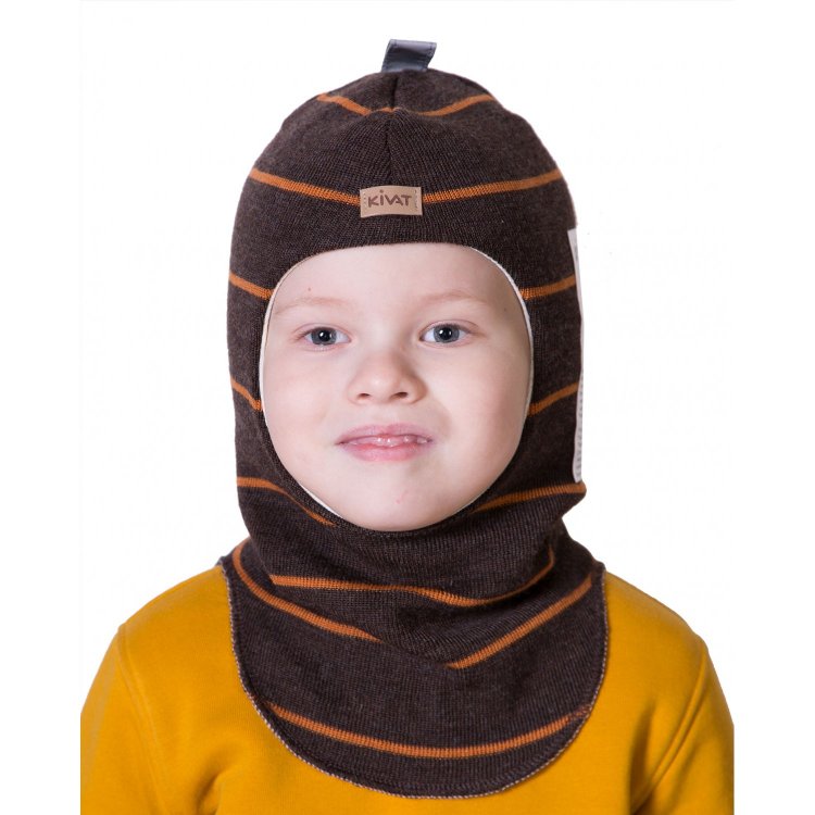 Kivat Шапка-шлем (коричневый в полоску)
