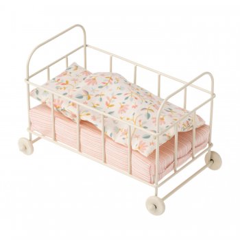 Металлическая детская кроватка размера микро (16 см) 61124 Maileg 11-0108-00 
