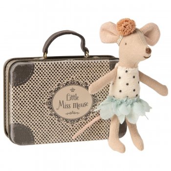 Мышка в чемодане Little Miss Mouse, младшая сестра (10 см) 54646 Maileg 16-0726-01 