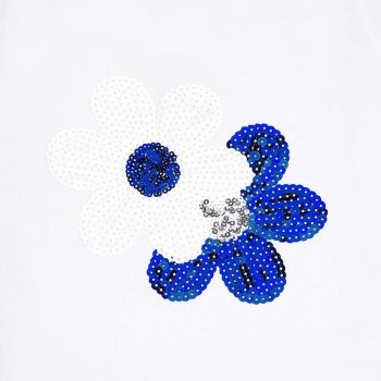Фото 4 Комплект: футболка, юбка (белый с синим) 51612 Mayoral 3965 18