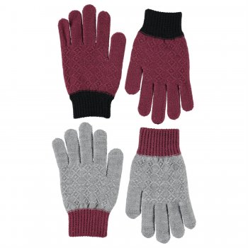 Набор 2-х перчаток Kyra Maroon (бордовый) 57696 Molo 7W20S202 8227 