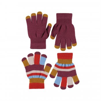 Набор 2-х перчаток Kei Maroon (бордовый) 57699 Molo 7W20S204 8227 