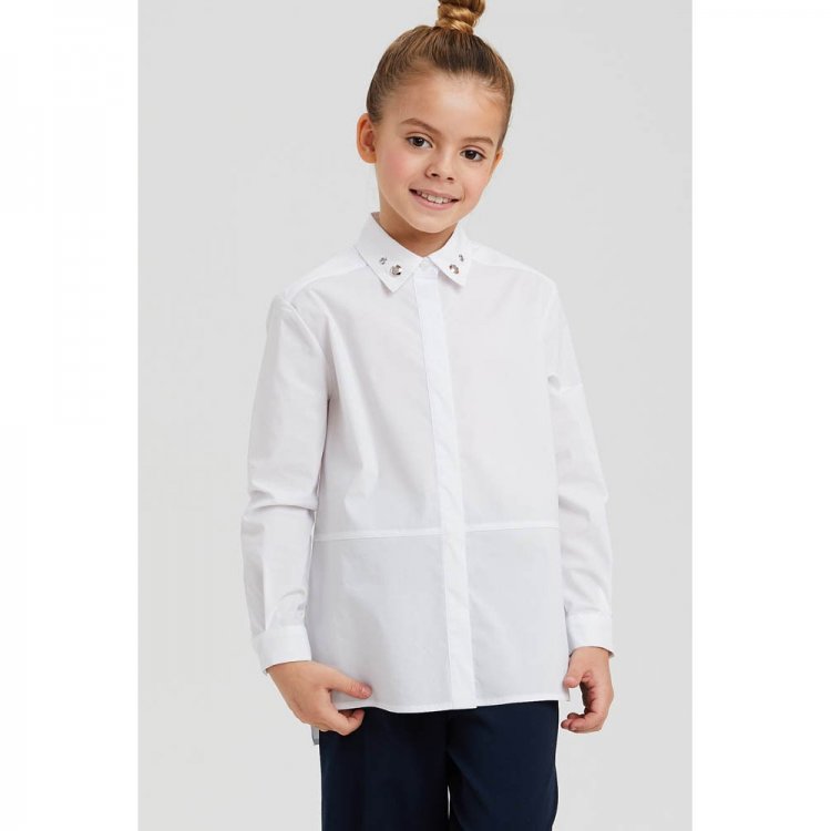 Silver Spoon Блузка-рубашка свободного кроя (белый)
