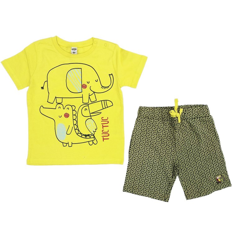 Tuc Tuc Комплект: футболка и шорты (желтый с принтом)