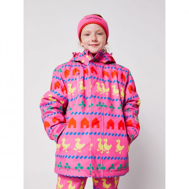 Bobo Choses Куртка-парка (розовый с уточками)