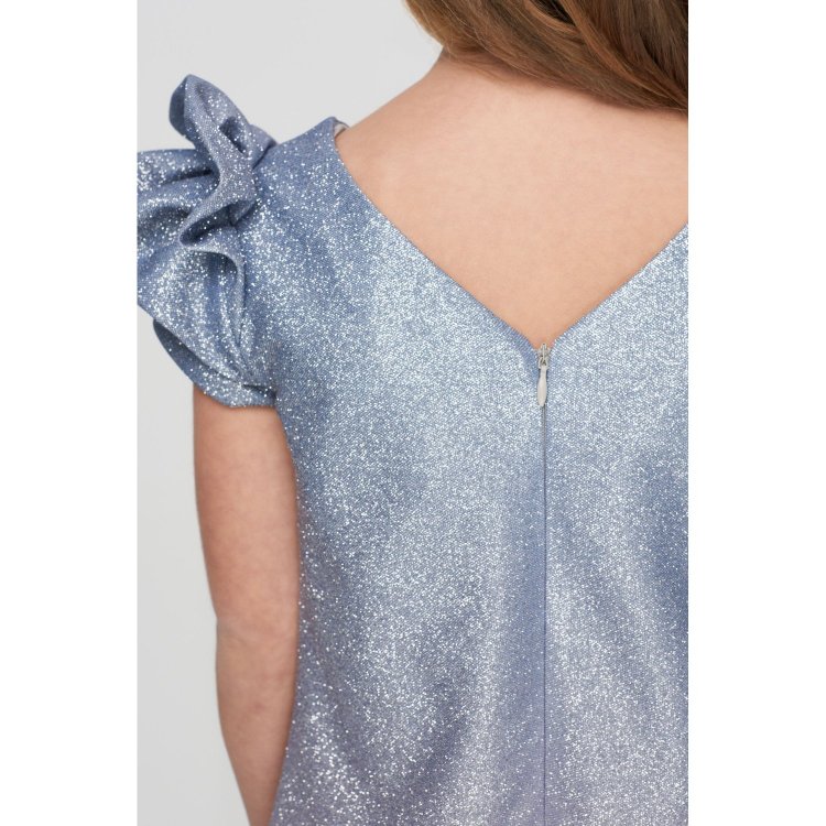 Фото 5 Платье нарядное с глитером (розово-голубой градиент) 92598 Choupette 1227 43