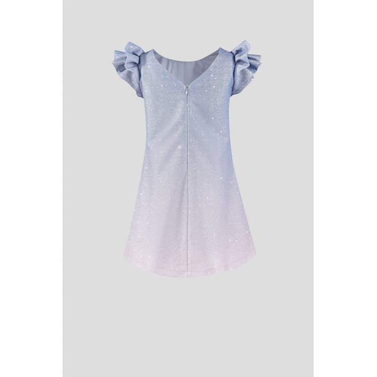 Фото 7 Платье нарядное с глитером (розово-голубой градиент) 92598 Choupette 1227 43