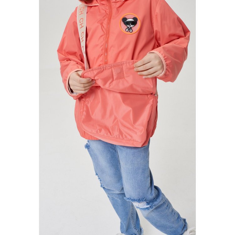 Фото 9 Куртка-ветровка с сумочкой (оранжевый) 117429 Choupette 780 20