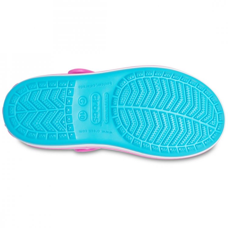 Фото 5 Сандалии Crocs Crocband Sandal Kids (голубой с розовым) 67781 Crocs 12856-4SL