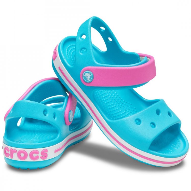Фото 6 Сандалии Crocs Crocband Sandal Kids (голубой с розовым) 67781 Crocs 12856-4SL