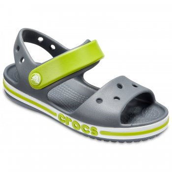 Crocs Сандалии Kids Bayaband Sandal (серый с зеленым)
