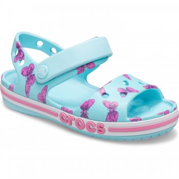 Сандалии Kids Bayaband Printed Sandal (голубой с бабочками) 70192 Crocs 206262-4O9 