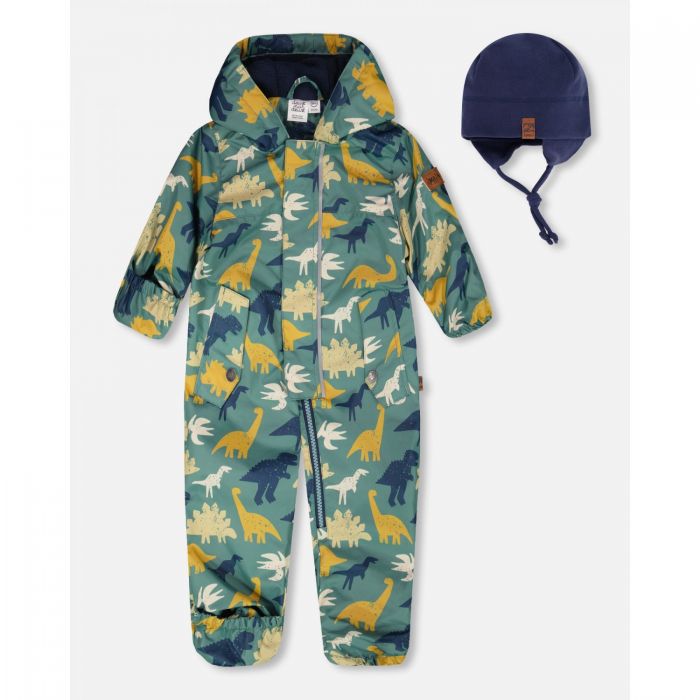 Комбинезон утепленный + шапочка (дино)
