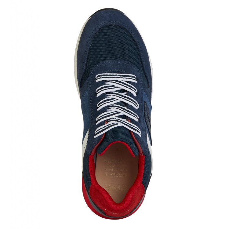 Фото 5 Кроссовки ALBEN с эластичными шнурками (синий с красным) 115979 Geox J459EB 022FU C0700