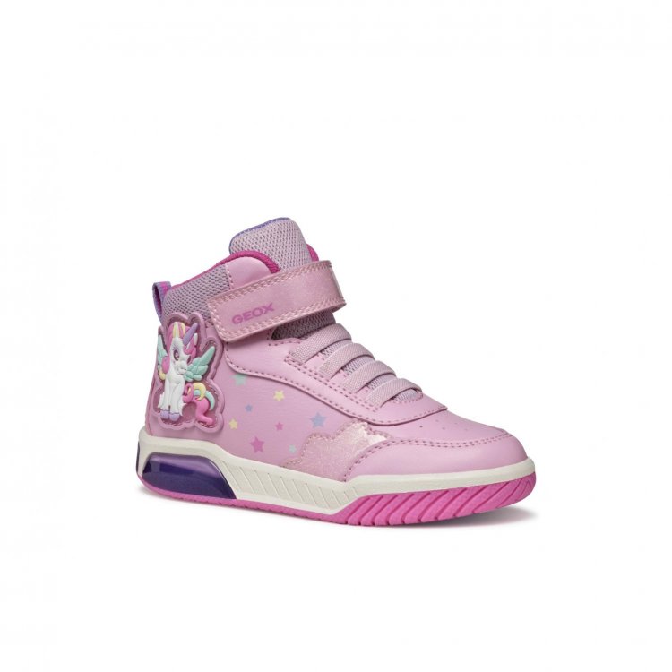 Geox Кроссовки с огоньками INEK GIRL (розовый)