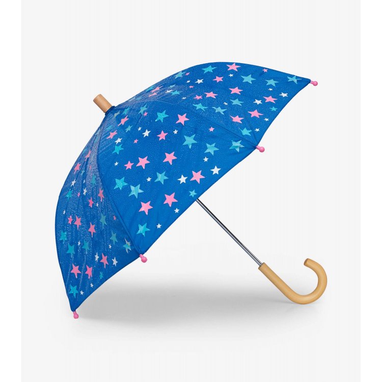 Фото 2 Зонт, меняющий цвет под дождем (синий со звездами) 85768 Hatley F21GSK021