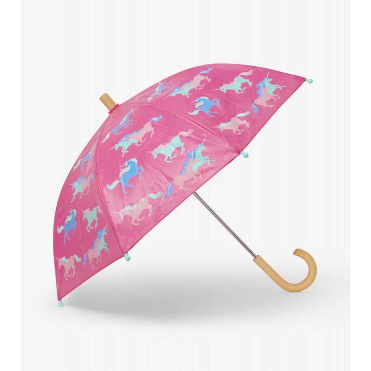 Фото 2 Зонт, меняющий цвет под дождем (розовый с единорогами) 85764 Hatley S22USK021