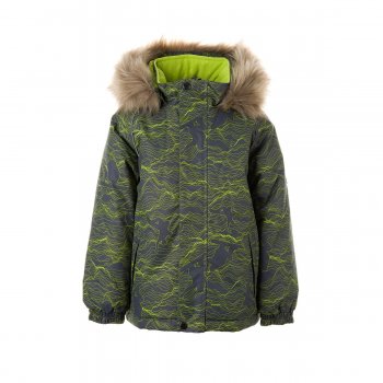 Huppa Куртка MARINEL (серо-зеленый с принтом)