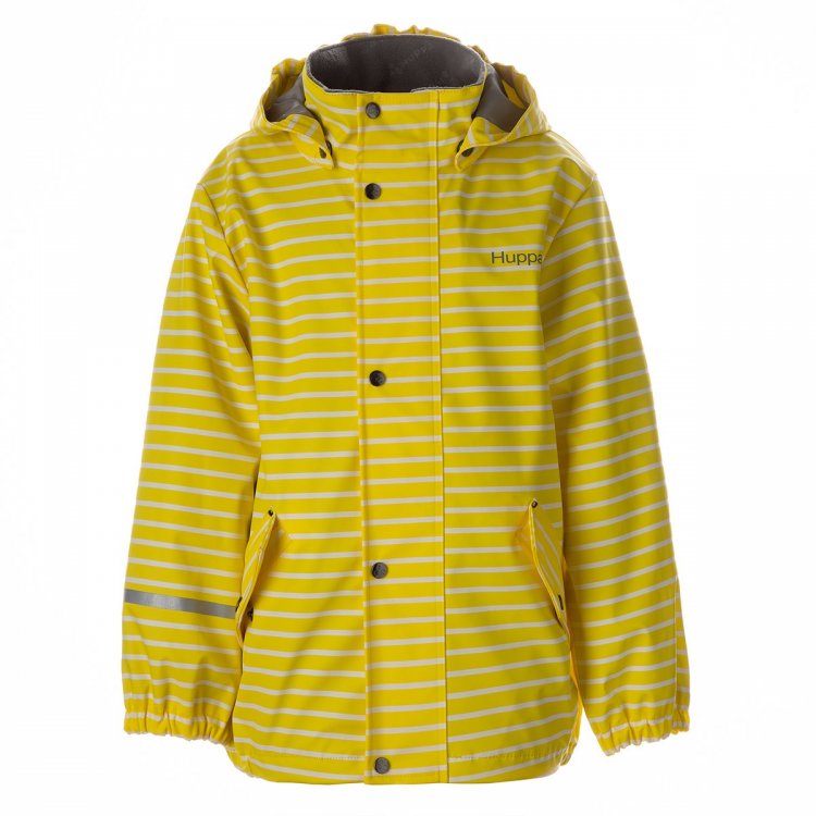 Huppa Куртка-дождевик прорезиненная на флисе JACKIE  (желтый в полоску)