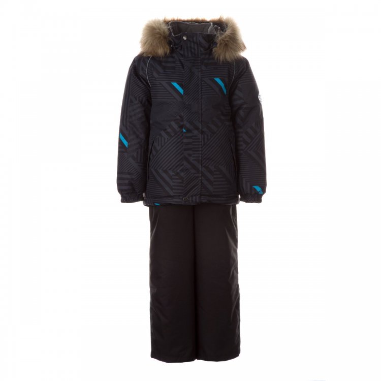 Huppa Детский зимний костюм Winter (серый с принтом)