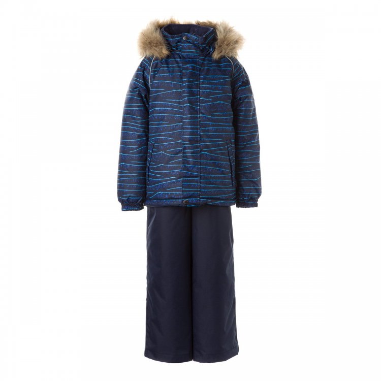 Huppa Детский зимний костюм Winter (синий с принтом)