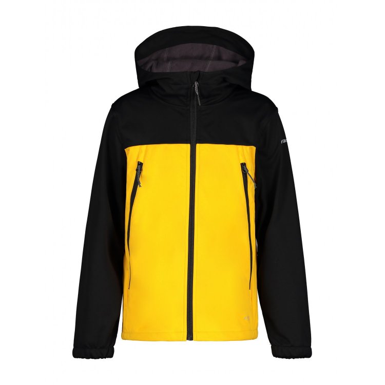Icepeak Куртка детская весна-осень softshell KLINE JR (черный с желтым)