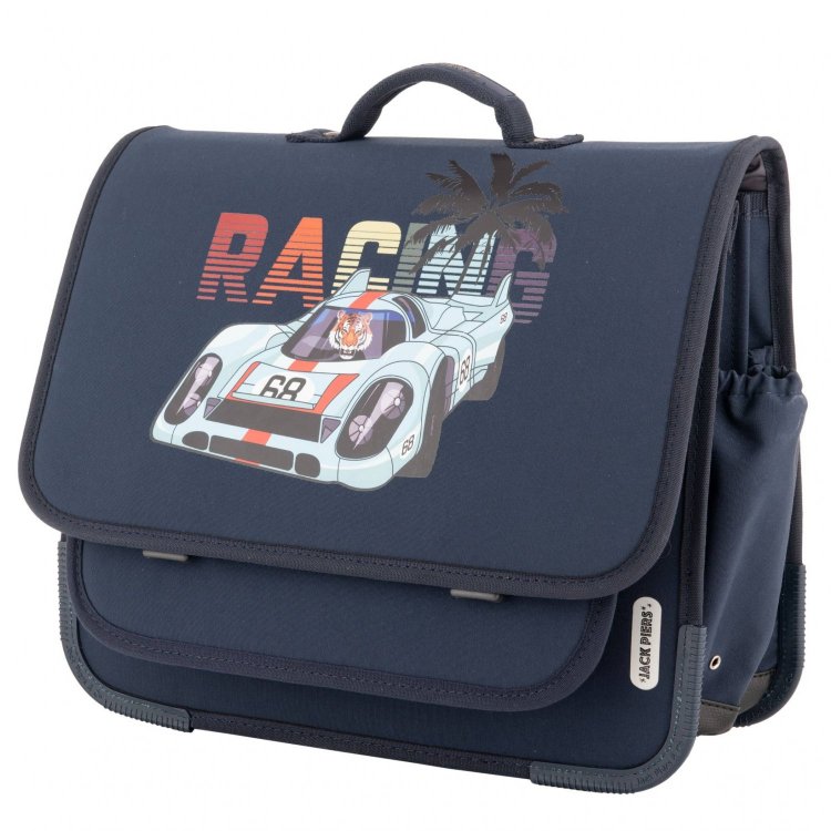 Фото 2 Портфель Jack Piers Schoolbag Paris Large - Race (синий с гоночной машиной) 131268 Jack Piers PAL24517