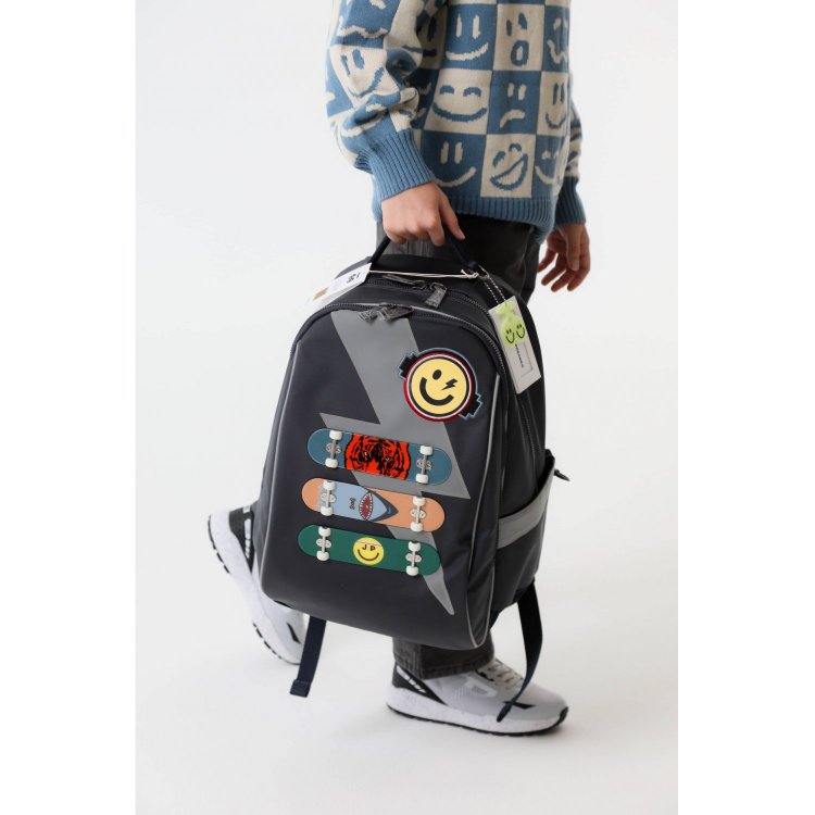 Jeune Premier Рюкзак Backpack James Skate (серо-синий)