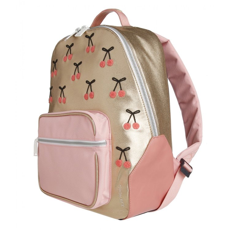 Фото 2 Уценка, затяжка. Рюкзак Backpack Bobbie Cherry Pompon (золотой с вишенками) 111178 Jeune Premier BO023127 U