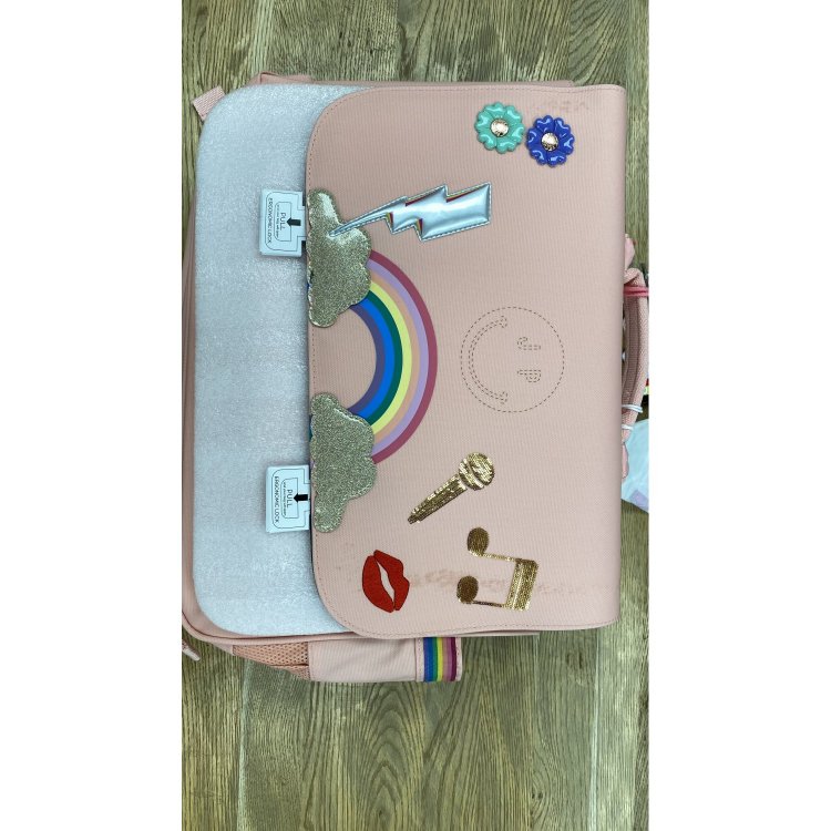 Фото 7 Уценка, разводы. Портфель It Bag Midi Lady Gadget Pink (розовый с принтом) 112387 Jeune Premier ITD21159 U