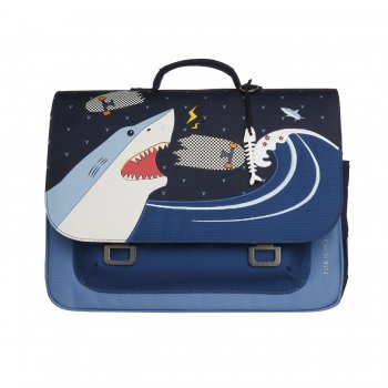 Jeune Premier Портфель It Bag Midi Sharkie (синий с акулой)