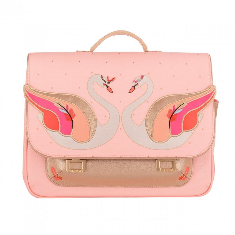 Jeune Premier Портфель It Bag Midi Pearly Swans (лебеди на розовом)