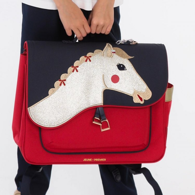Jeune Premier Портфель It Bag Midi Saddle Bag (красный)