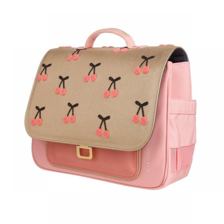 Фото 2 Портфель Jeune Premier для дошкольников It bag Mini Cherry Pompon (золотой с вишенками) 85463 Jeune Premier ITN22127